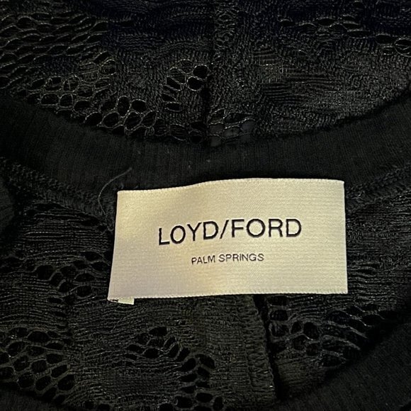 Loyd/Ford Floral Lace Shell Top Women 6 Sheer Short Sleeve Short Sleeve Nylon - Picture 8 of 10